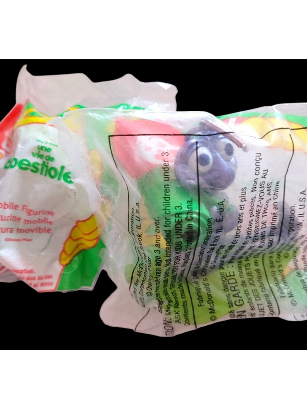 1998 Disney's A Bug's Life Vintage McDonald's Happy Meal Toys Flick Set of 2 NEW